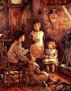 Children round the Fire - Alice Clausen