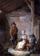 Peasants in their cottage - Jean-Francois Clermont