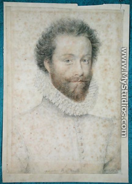 Louis I of Bourbon (1530-69) 1st Prince of Conde, Duke of Enghien, Count of Soissons and Marquis of Conti - (studio of) Clouet