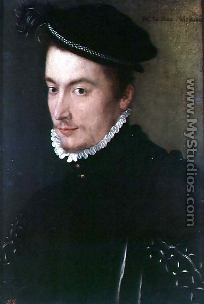 Portrait presumed to be Hercule-Francois de France (1554-84) Duke of Alencon, c.1560 - (attr. to) Clouet, Francois