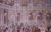 The Masked Ball at the Galerie des Glaces on the Occasion of the Marriage of the Dauphin to Marie-Therese, 17th February 1745 - Charles-Nicolas II Cochin