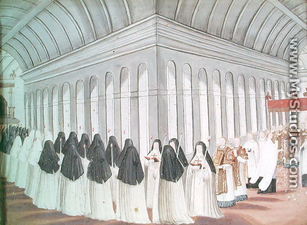 Procession of the Holy Sacrament in the Cloister, from 