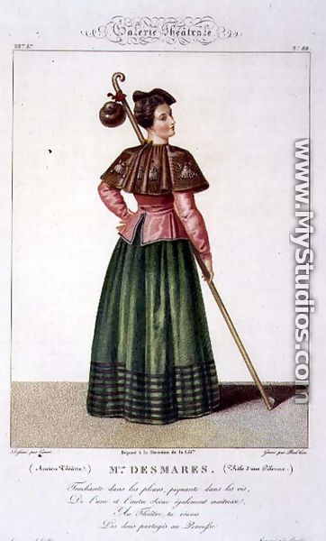 Mademoiselle Desmares in the role of a Pilgrim, plate 88 from 