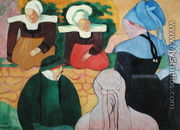 Breton Women on a Wall, 1892 - Emile Bernard