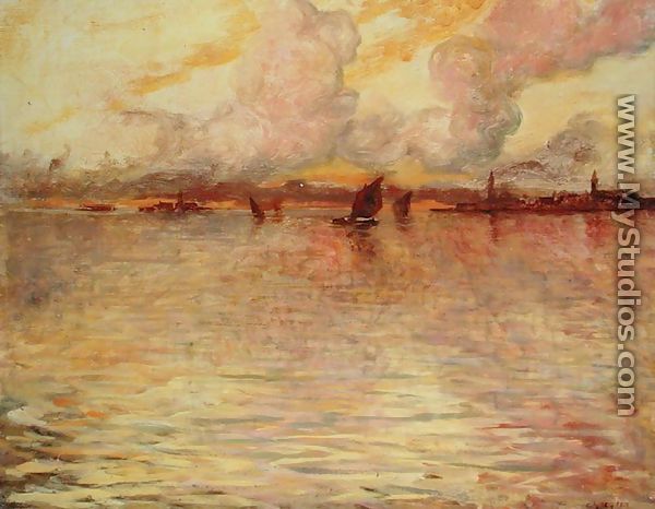 Seascape with Distant View of Venice, 1896 - Charles Cottet