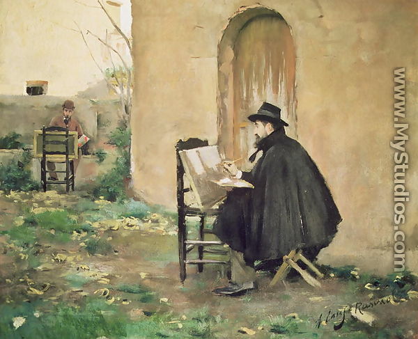 Rusinol and Casas painting, 1890 - Santiago Rusinol Prats