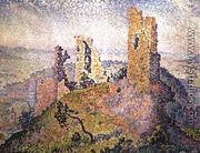 Landscape with a ruined castle - Paul Signac