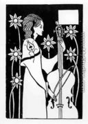 Lady with Cello, from 'Le Morte d'Arthur' - Aubrey Vincent Beardsley