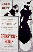 Poster advertising 'The Spinster's Scrip' - Aubrey Vincent Beardsley