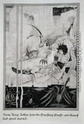 Now King Arthur saw the Questing Beast and thereof had great marvel, from 'Le Morte d'Arthur - Aubrey Vincent Beardsley