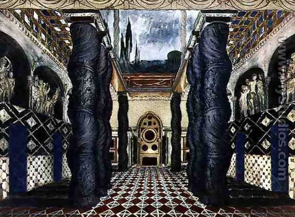 Scenery Design for the Imperial Palace, from The Martyr of St. Sebastian, c.1911-22 - Leon (Samoilovitch) Bakst