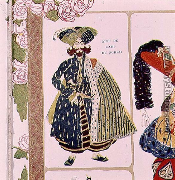 Aide-de-camp of the Shah, costume design for Diaghilev
