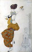 Costume design for one of the three odalisques for 'Scheherazade', 1910 - Leon (Samoilovitch) Bakst