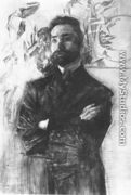 Portrait of the Poet Valery Briusov. 1906 - Mikhail Aleksandrovich Vrubel