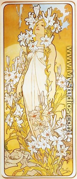 Lily. From The Flowers Series. 1898 - Alphonse Maria Mucha