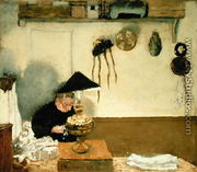 Madame Vuillard Sewing - Edouard  (Jean-Edouard) Vuillard