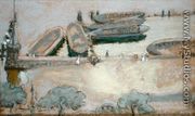 Loschplatz on the Aussenalster, 1913 - Edouard  (Jean-Edouard) Vuillard