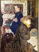 Valloton and Misia in the Dining Room at Rue Saint-Florentin, 1899 - Edouard  (Jean-Edouard) Vuillard