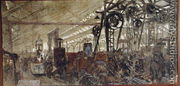 Interior of a Munitions Factory: The Forge, 1916-17 - Edouard  (Jean-Edouard) Vuillard