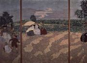 The Public Gardens: The Nurses, The Conversation and The Red Umbrella, 1894 - Edouard  (Jean-Edouard) Vuillard