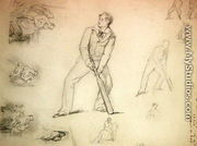Sketch of a a cricketer - George Frederick Watts