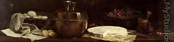 Still Life with Brie, 1863 - François Bonvin