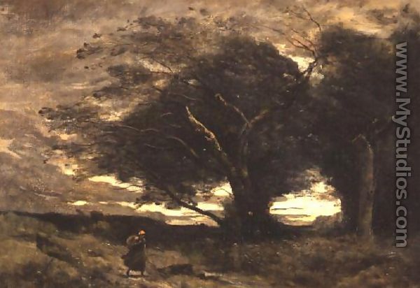 Gust of Wind, 1866 - Jean-Baptiste-Camille Corot