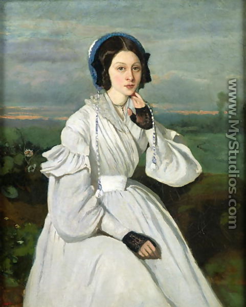 Portrait of Louise Claire Sennegon, future Madame Charmois, 1837 - Jean-Baptiste-Camille Corot