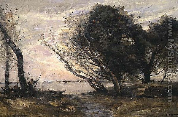The Banks of the Lake after the Flood, c.1870 - Jean-Baptiste-Camille Corot