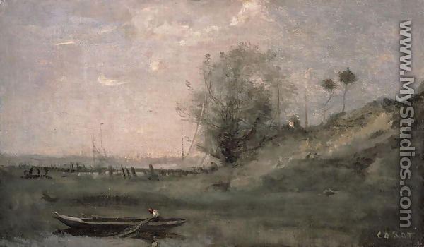 Breakwater, Normandy - Jean-Baptiste-Camille Corot