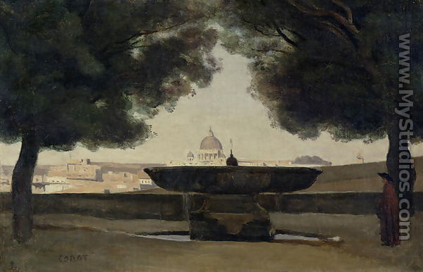 The Fountain of the French Academy in Rome, 1826-27 - Jean-Baptiste-Camille Corot