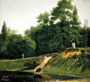 Villa d'Avray - Banks of the Stream near the Corot Property - Jean-Baptiste-Camille Corot