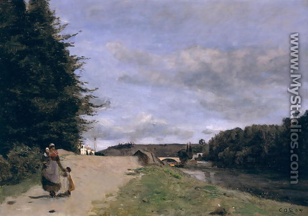 Landscape with Mother and Children - Jean-Baptiste-Camille Corot
