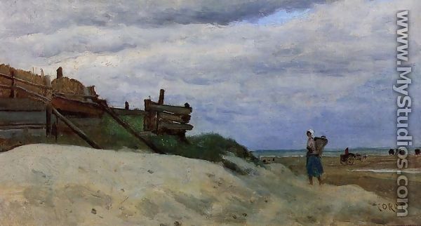 The Beach at Dunkirk, 1857 - Jean-Baptiste-Camille Corot