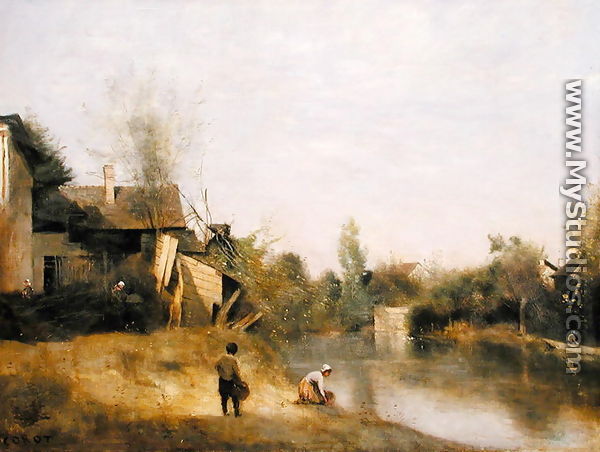 Riverbank at Mery sur Seine, Aube, c.1870 - Jean-Baptiste-Camille Corot
