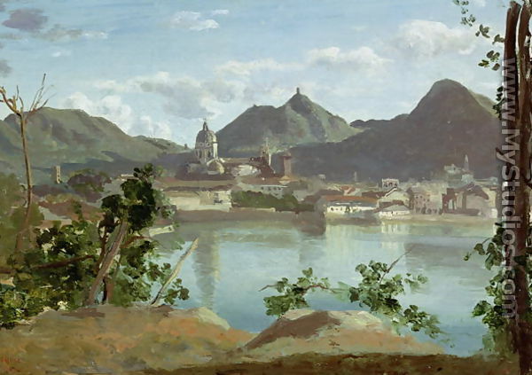 The Town and Lake Como, 1834 - Jean-Baptiste-Camille Corot