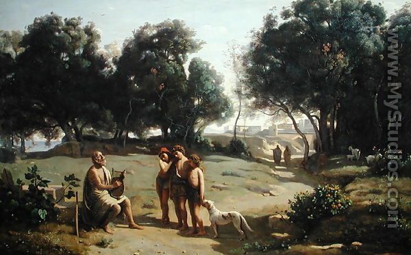 Homer and the Shepherds in a Landscape, 1845 - Jean-Baptiste-Camille Corot