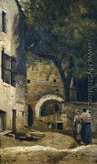 A village scene - Jean-Baptiste-Camille Corot