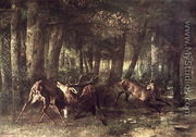 Spring, Stags Fighting, 1861 - Jean-Baptiste-Camille Corot