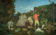 The Huntsman's Picnic - Jean-Baptiste-Camille Corot