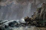 Downpour at Etretat - Jean-Baptiste-Camille Corot