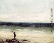 The Artist on the Seashore at Palavan - Gustave Courbet