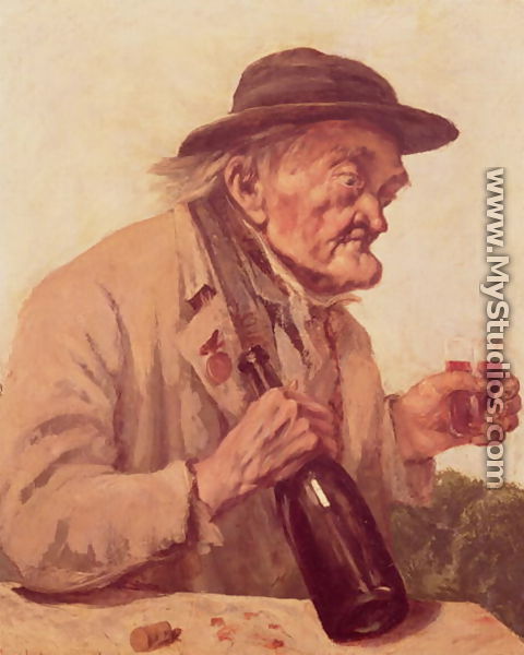 Old Man with a glass of wine - Gustave Courbet