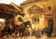 Cottage Door and Farmstead, 1843 - John Frederick Herring Snr