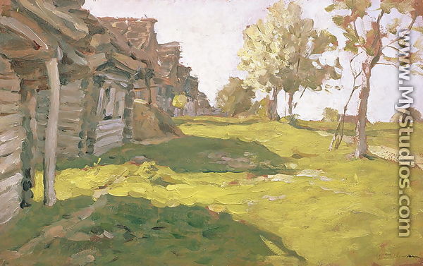 Sunlit Day. A Small Village, 1898 - Isaak Ilyich Levitan