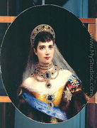 Portrait of Empress Maria Fyodorovna (1847-1928) Dagmar of Denmark - Konstantin Egorovich Egorovich Makovsky