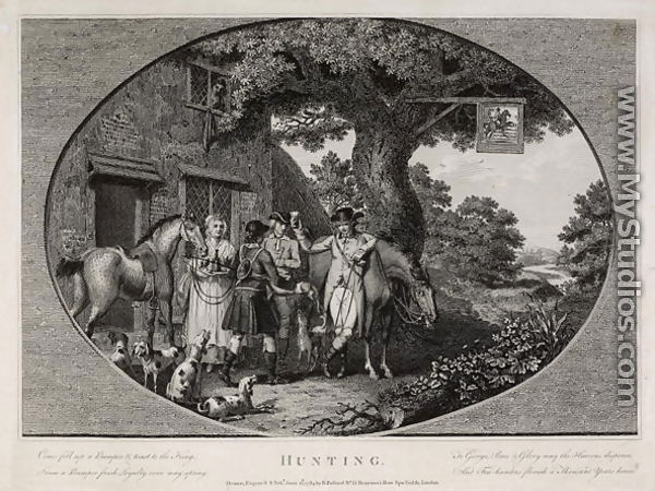Hunting, engraved by Robert Pollard (1755-1838), 1784 - James Pollard
