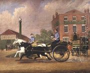 The Omnibus, Livery and Bait Stables at the White Swan Inn, Upper Clapton, 1853 - James Pollard