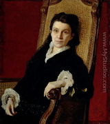 Portrait of Poliksena Stepanovna Stasova (1839-1918) wife of D.V. Stasov, 1879 - Ilya Efimovich Efimovich Repin