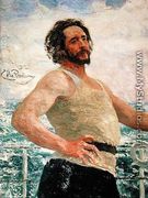 Portrait of Author Leonid Andreev (1871-1919), 1912 - Ilya Efimovich Efimovich Repin